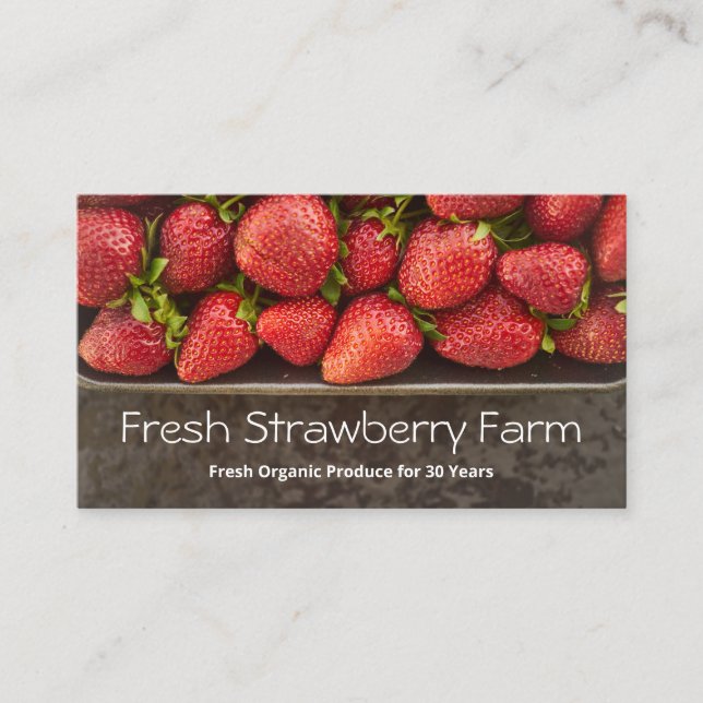 Photo of Pick your own Strawberries Business Card (Front)