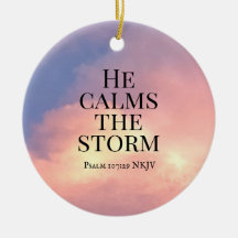 Photo of Pink Sky He Calms the Storm Bible Verse