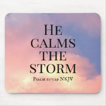 Photo of Pink Sky He Calms the Storm Bible Verse