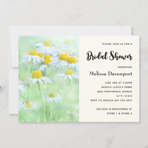 Photo of Pretty Daisies in a Field Bridal Invitation