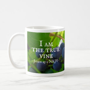 Photo of Purple Grapes Gospel of John Bible Verses Coffee Mug