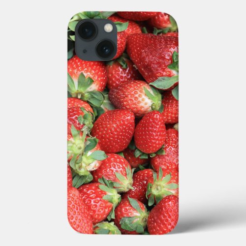 Photo of Red Juicy Strawberries iPhone 13 Case