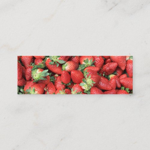 Photo of Red Juicy Strawberries Mini Business Card