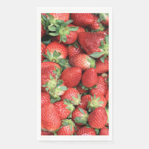 Photo of Red Juicy Strawberries Paper Guest Towels