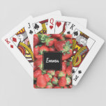 Photo Of Red Juicy Strawberries Playing Cards at Zazzle