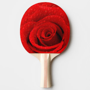 Photo of Red Rose Background Ping-Pong Paddle