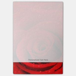 Photo of Red Rose Background Post-it Notes