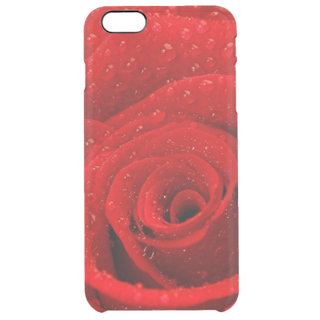 Photo of Red Rose Background Uncommon iPhone Case (Back)