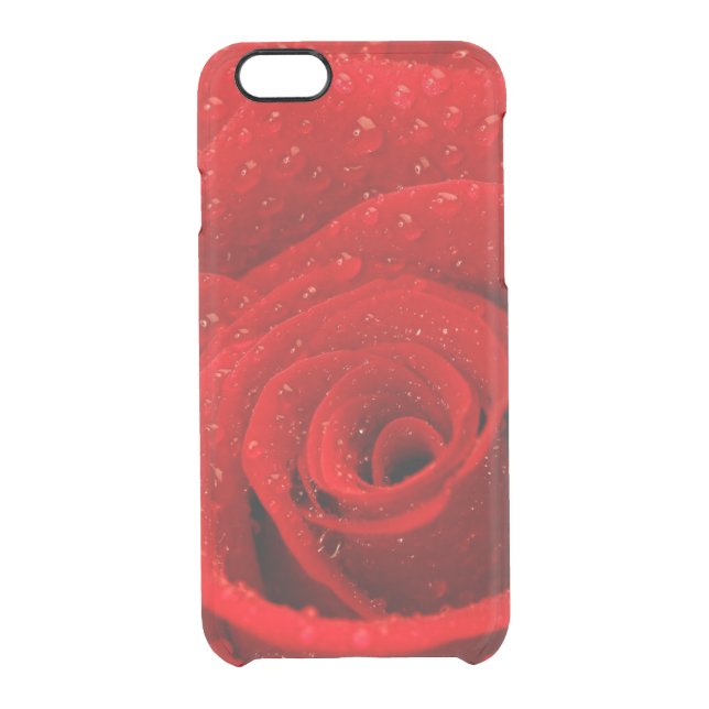 Photo of Red Rose Background Uncommon iPhone Case (Back)