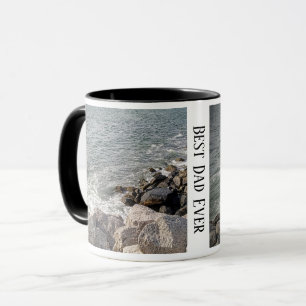 Photo of Rocky Ocean Shore Best Dad Ever Mug
