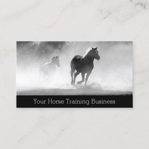 Photo of Running Horses _ Trainer _ Business Card