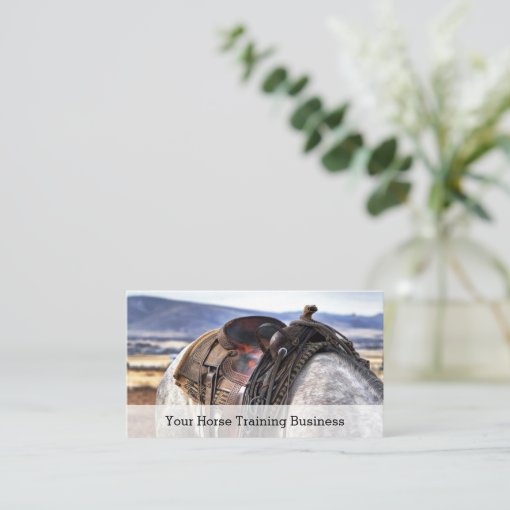 Photo of Saddle & Horse Trainer Business Card Zazzle