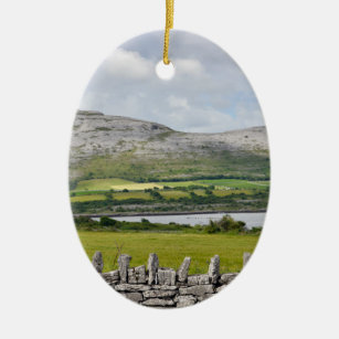 Photo of scenic Burren County Claire Ireland Ceramic Ornament