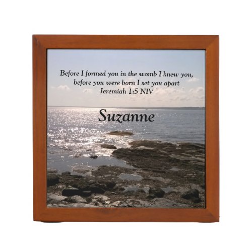 Photo of Sea With Jeremiah 15 God Knew You Verse Desk Organizer