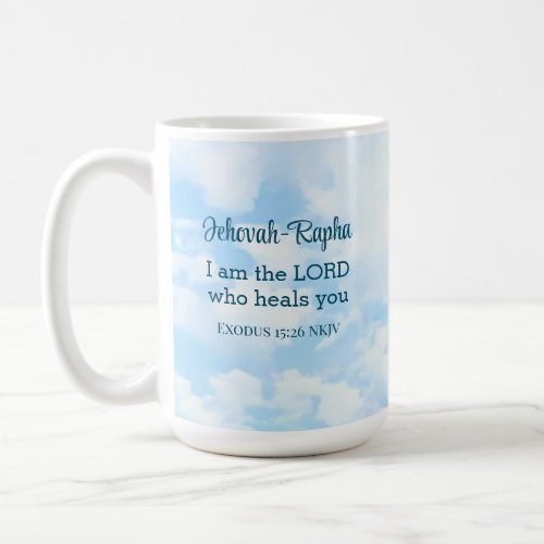 Photo of Sky I am the Lord Who Heals Bible Verse Coffee Mug