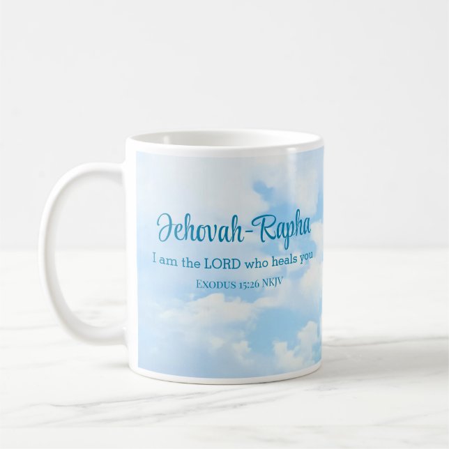 Photo of Sky I am the Lord Who Heals Bible Verse Coffee Mug (Left)