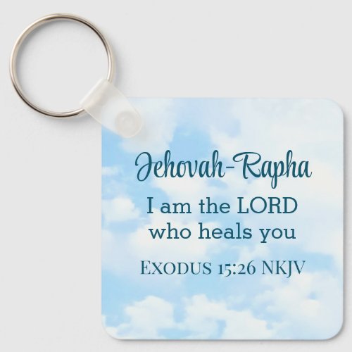 Photo of Sky I am the Lord Who Heals Bible Verse Keychain