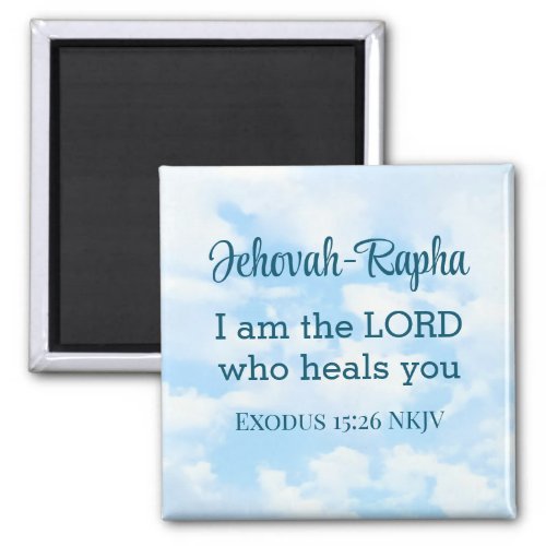 Photo of Sky I am the Lord Who Heals Bible Verse Magnet