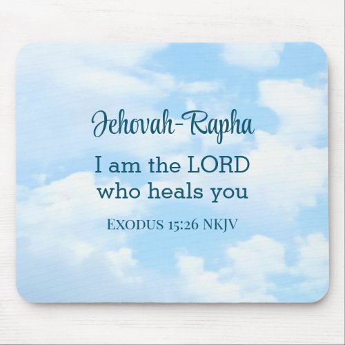 Photo of Sky I am the Lord Who Heals Bible Verse Mouse Pad