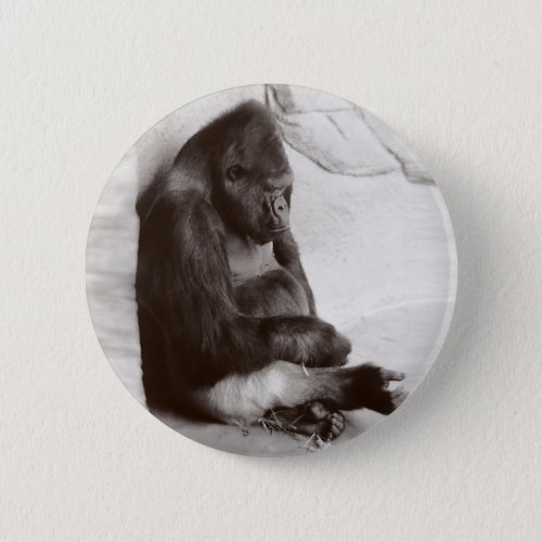 Photo of Sleeping Gorilla Pinback Button