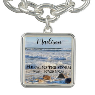 Photo of Stormy Sea He Calms the Storm Bible Verse Bracelet