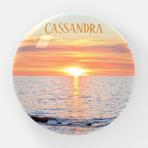 Photo of Sunset Add Name Paperweight