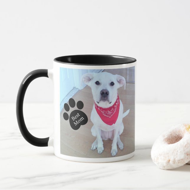 Photo of Sweet Dog with Best Mom Paw Mother's Day Mug (With Donut)