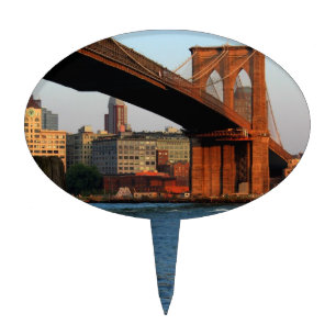 Photo of the Brooklyn Bridge in NYC Cake Topper