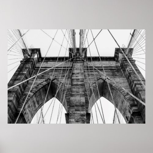 Photo of the Brooklyn Bridge in NYC Poster