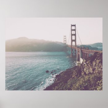 Photo Of The Golden Gate Bridge In San Francisco Poster by Maple_Lake at Zazzle