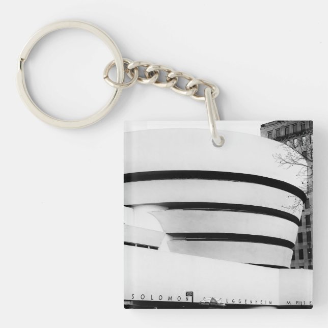 Photo of the Guggenheim Museum in New York City Keychain (Front)