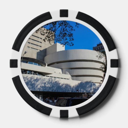 Photo of the Guggenheim Museum in New York City Poker Chips