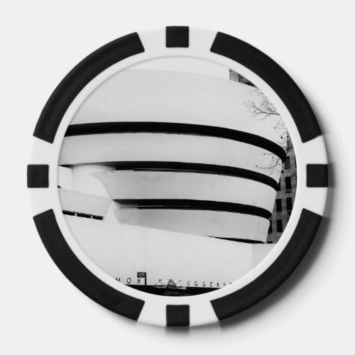 Photo of the Guggenheim Museum in New York City Poker Chips