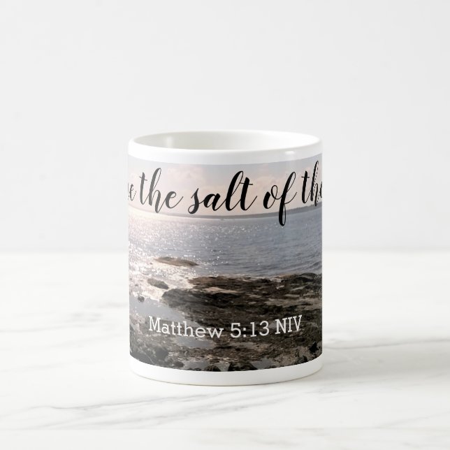 Photo of the Ocean You are the Salt of the Earth Coffee Mug (Center)