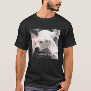 Photo of Tired Dog Resting Next to Best Friend Dad T-Shirt
