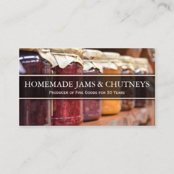 Photo Of Traditional Jam In Jars - Business Card by ImageAustralia at Zazzle