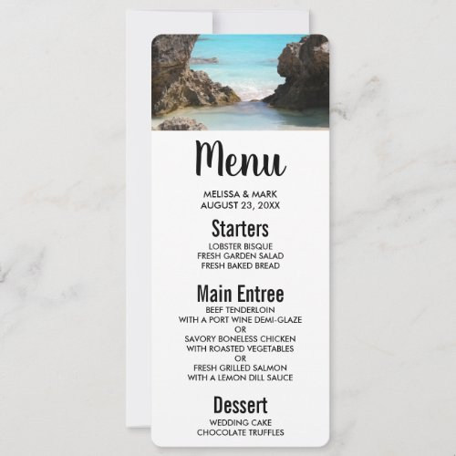 Photo of Tropical Island Coast  Sea Menu Invitation