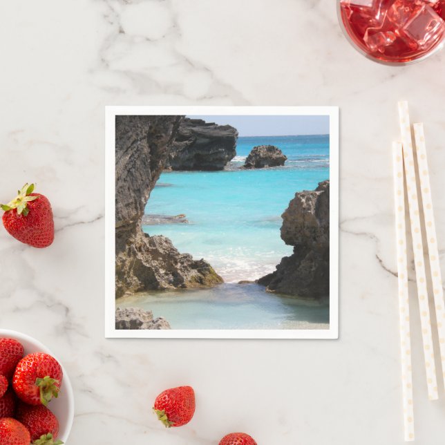 Photo of Tropical Island Coast & Sea Napkins (Insitu)