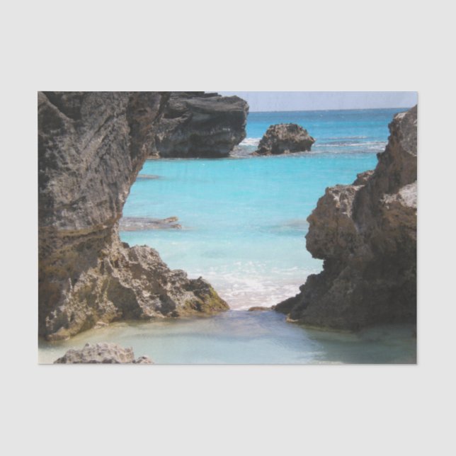 Photo of Tropical Island Coast & Sea Tissue Paper (Front)