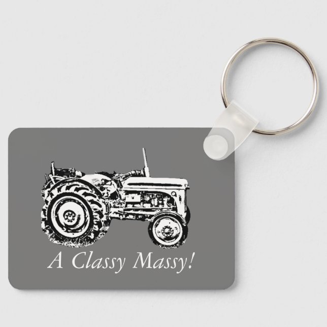 photo of vintage Gray massey fergison tractor Keychain (Front)