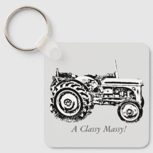 photo of vintage Gray massey fergison tractor Keychain