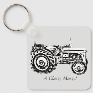 photo of vintage Gray massey fergison tractor Keychain