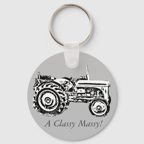 photo of vintage Gray massey fergison tractor Keychain