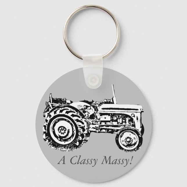 photo of vintage Gray massey fergison tractor Keychain (Front)