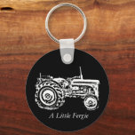 Photo Of Vintage Gray Massey Fergison Tractor Keychain at Zazzle