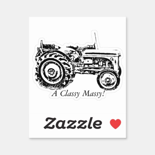 photo of vintage Gray massey fergison tractor   Sticker
