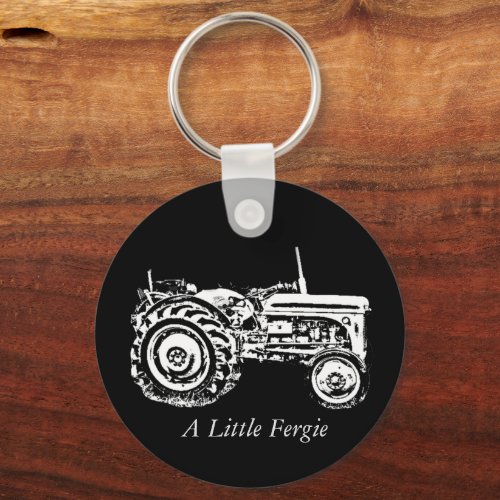 photo of vintage old massey fergison tractor keychain