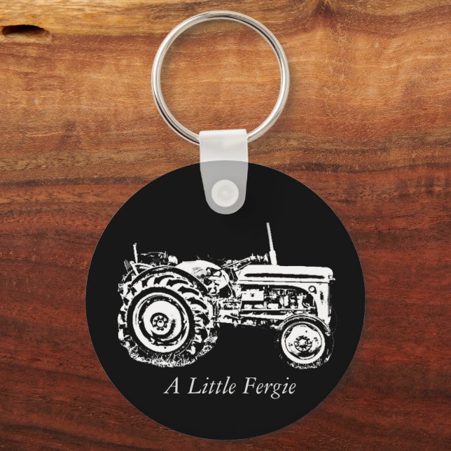 photo of vintage old massey fergison tractor keychain (Back)