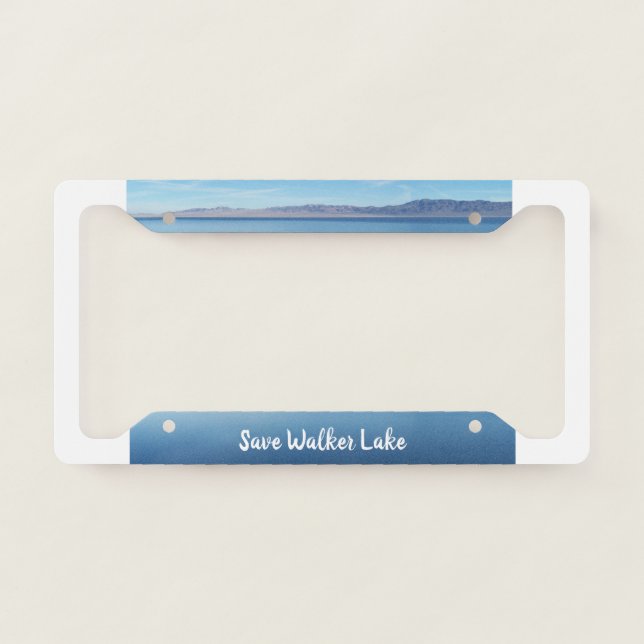 Photo of Walker Lake Nevada with Save Walker Lake License Plate Frame (Front)