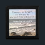 Photo of Wavy Ocean Shore Proverbs Bible Verse Sea Gift Box<br><div class="desc">This gift box features a beautiful photo of the Atlantic Ocean along with a Bible verse from the book of Proverbs.</div>
